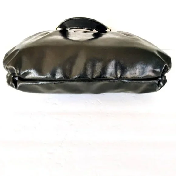 Coach Poppy Black Liquid Glam Patent Leather Tote - Picture 8 of 16